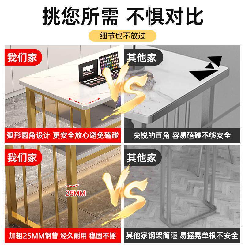 美甲桌2026新款单人彷大理石长条桌小型美甲店桌椅套装美甲工作台