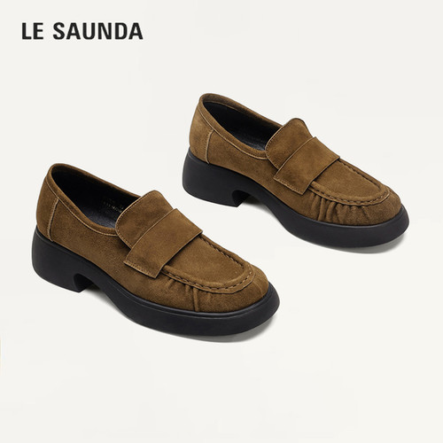 LESAUNDA/莱尔斯丹复古乐福单鞋