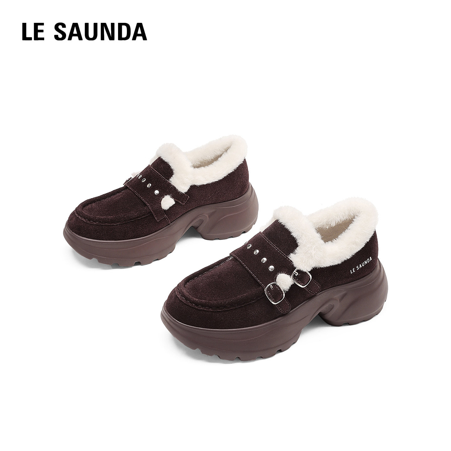 LESAUNDA/莱尔斯丹厚底勃肯女鞋