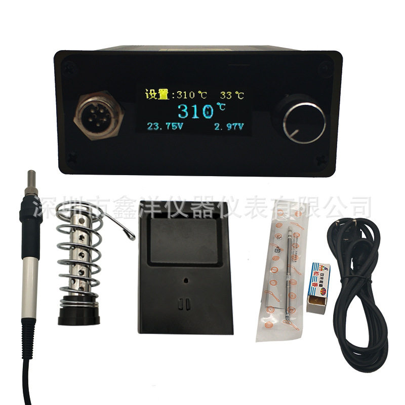 数显0.96寸T12焊台T12烙铁T12白菜白光焊台 0.96亚克力英文版