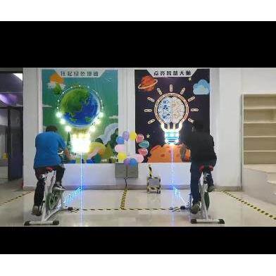 动感发电单车骑行乐趣活动道具暖场比赛竞技流水七彩灯带亮灯仪式