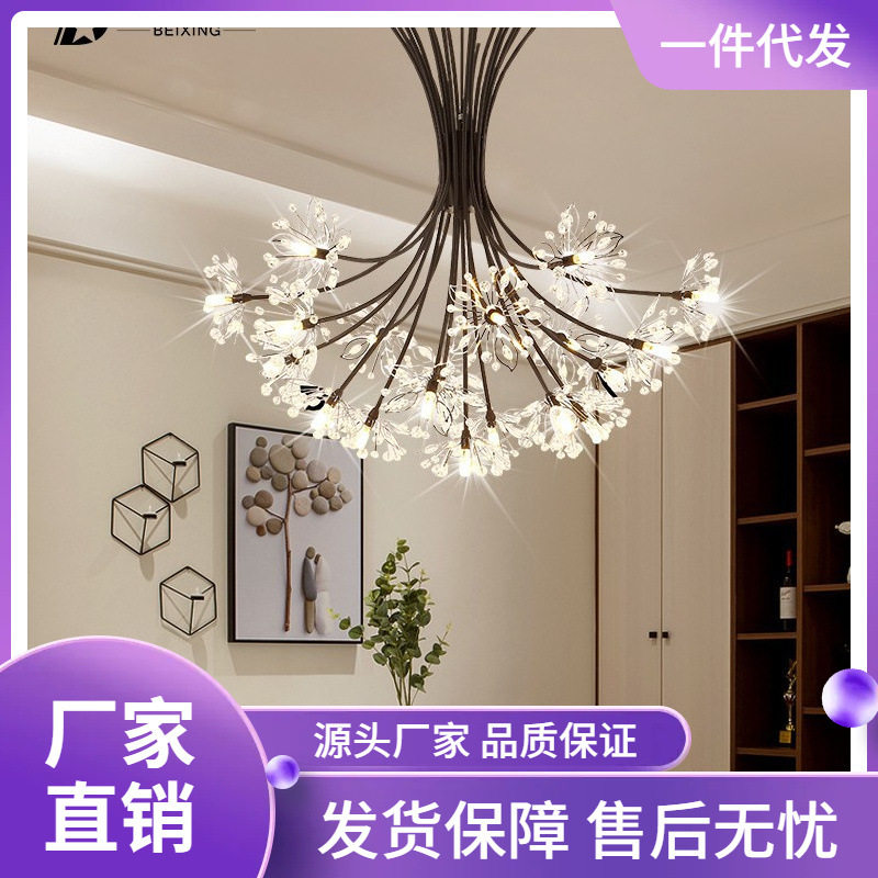 北欧餐厅吊灯饰网红卧室创意个性服装店美式简约现代水晶客厅灯具