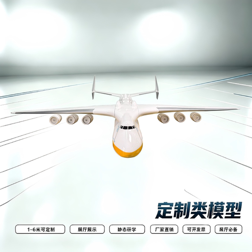 安225运输机静态仿真模型大型航空飞机模型研学展馆展厅展品定制
