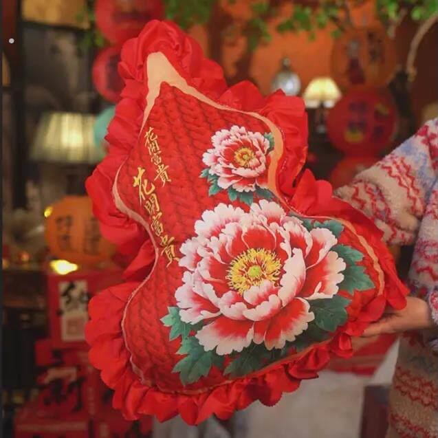新中式轻奢高级感葫芦抱枕中国风美式加厚家用靠垫软抱枕垫子加厚