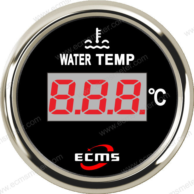 ECP 52mm干架汽柴油发动机改装车工程车快艇游轮数显水温表9-32V