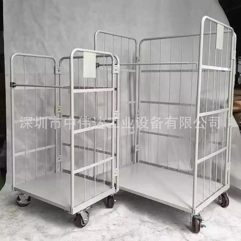 广州深圳移动周转物料搬运物流笼车快递仓储折叠物流台车厂家现货