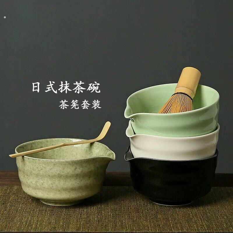 日式抹茶碗拿铁打抹茶茶筅套装陶瓷茶碗搅拌器抹茶刷宋代点茶工具