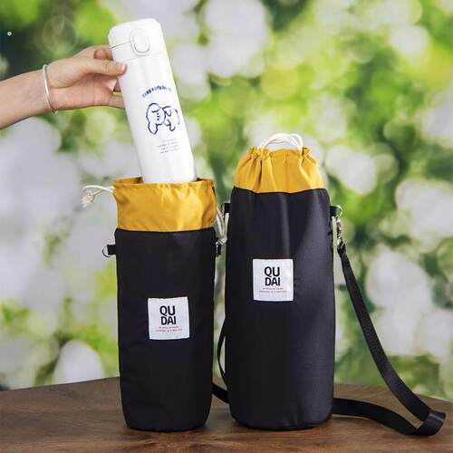 水杯袋斜挎束口大肚杯焖烧杯防摔保护套便携外带防水通用保温杯套