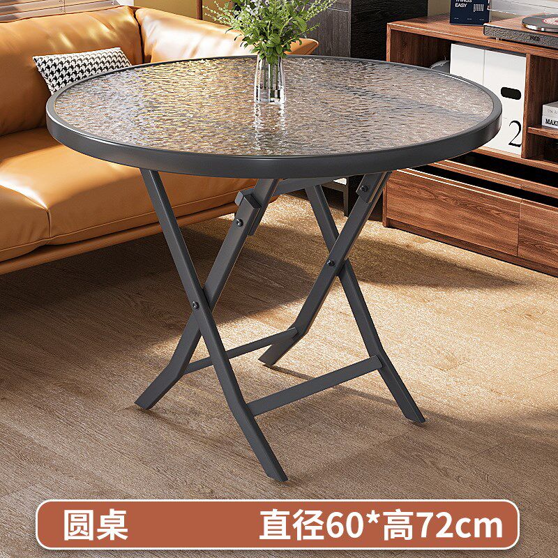 折叠四方桌出租房用小餐桌简约现代可折叠桌子便携户外圆桌小型
