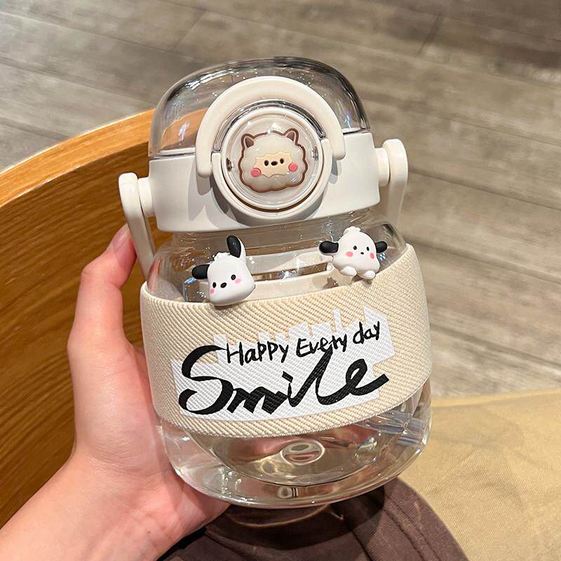 玻璃大肚杯大容量耐高温吨吨杯女生高颜值茶水分离水杯2023年新款