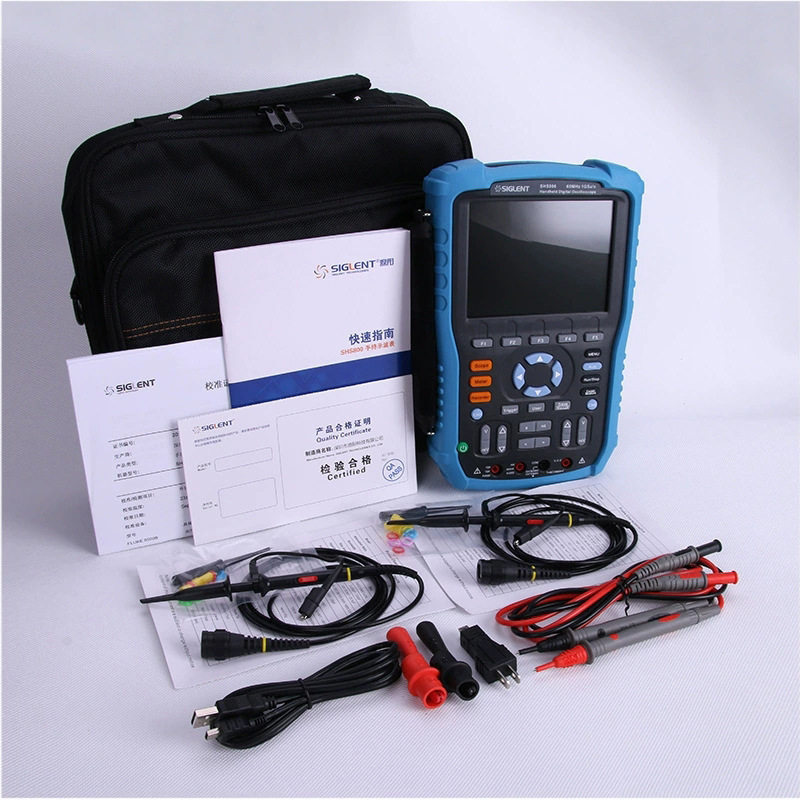 Siglent鼎阳便携示波表SHS820X双通道带宽200MHz采样率1G