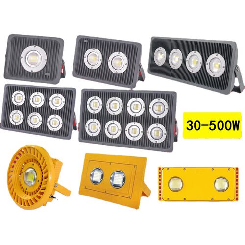 led防爆灯厂房100瓦200W400W投光灯工地施工低压24V36V户外隧道灯