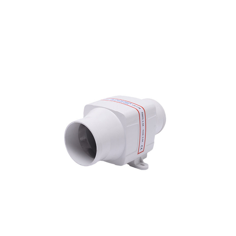 3寸直流电动12V/24V直筒130CFM静音排风机游艇房车厨房机舱排风扇