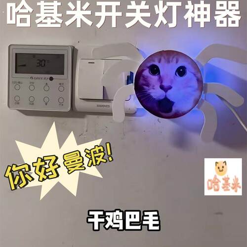 哈基米关灯神器蜘蛛造型曼波语音智能耄耋灯可充电宿舍懒人声控灯