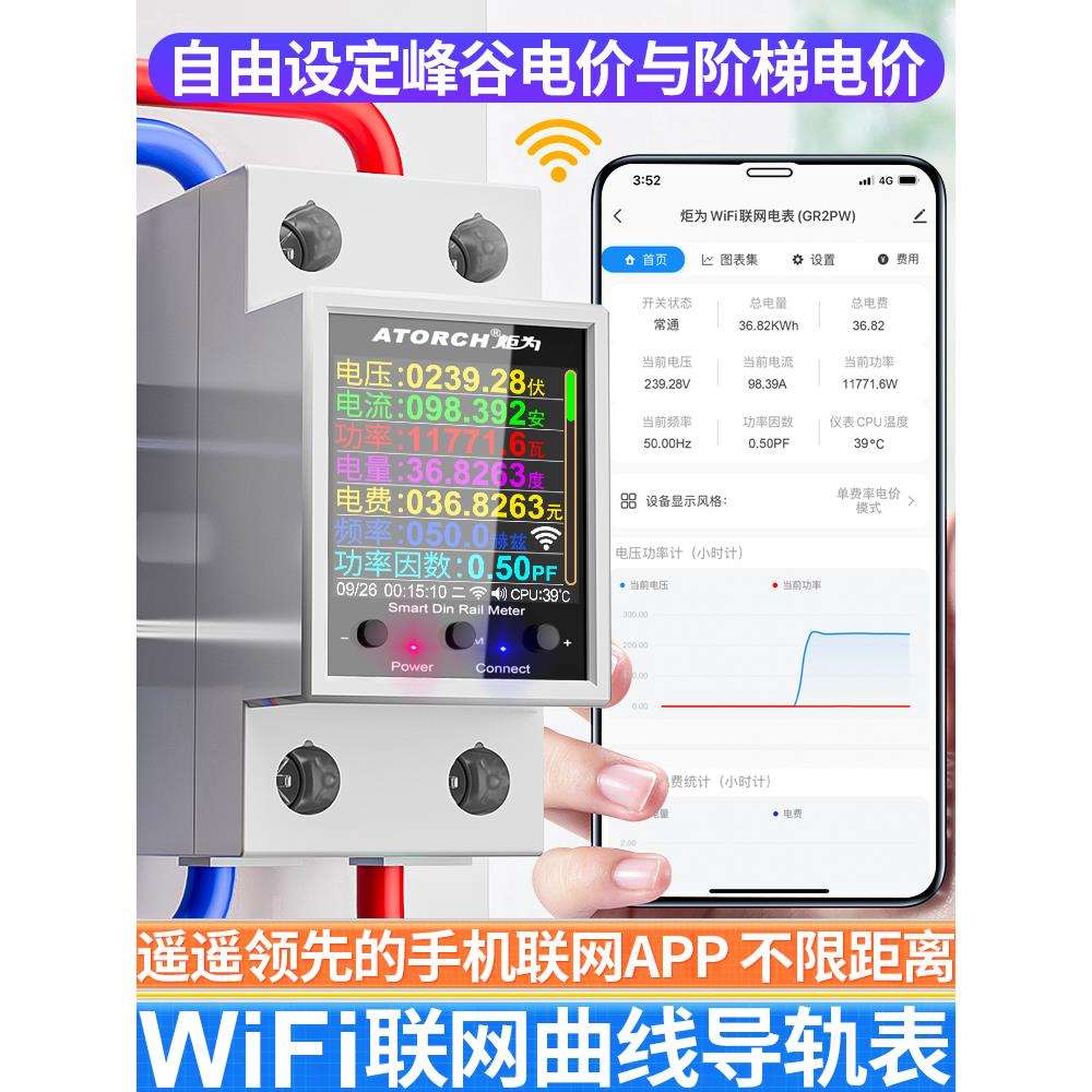 炬为GR2P交流数显电压电流表多功能电力仪表数字功率计电子电量表图片