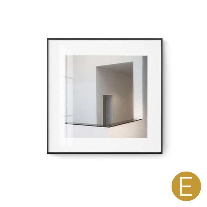 客厅黑白装饰画北欧简约约创意挂画现代软装餐厅墙画抽象建筑壁画