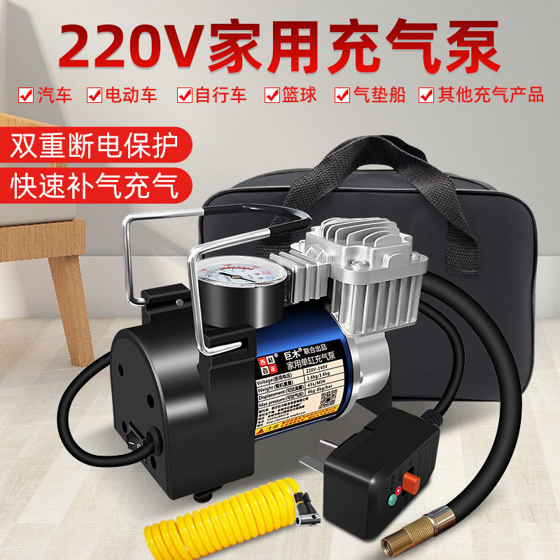 车家两用220V交流充气泵