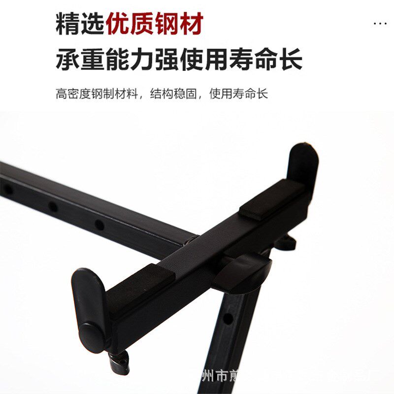 电子琴架Z型升降拉伸琴架带轮可升降长度调节电子琴架加粗静音轮