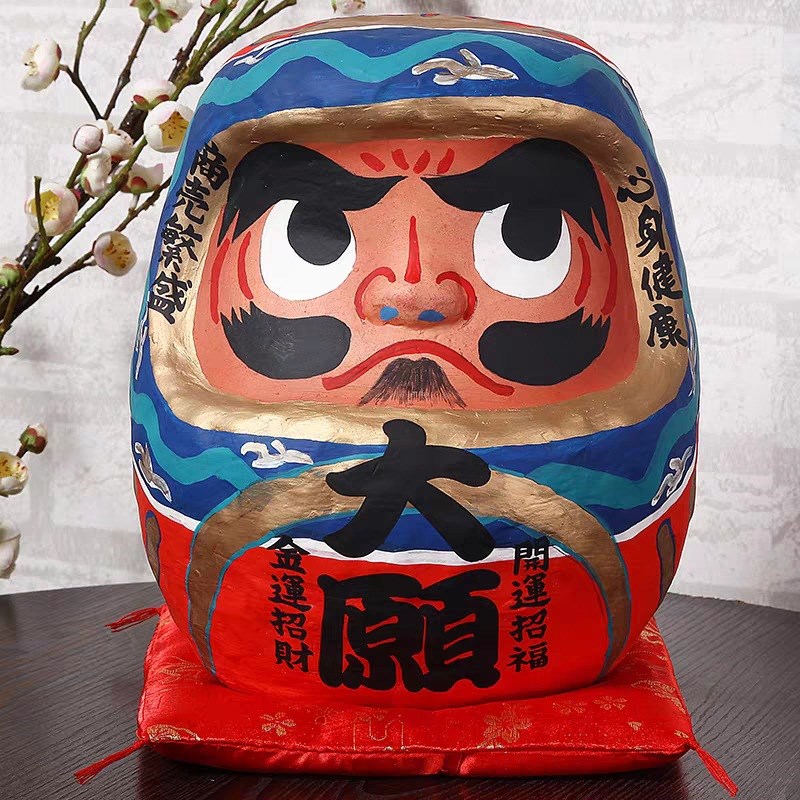 开运祈愿达摩招财摆件寿司料理店摆设 店铺装饰品树脂储蓄罐