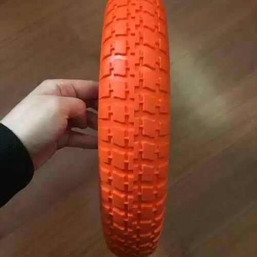 厂家生产 工具车免充气轮子 PU 发泡轮 14x350-8 工具车用