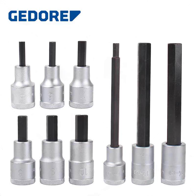 德国gedore吉多瑞内六角旋具套筒1/2进口加长六角套筒批头IN 19