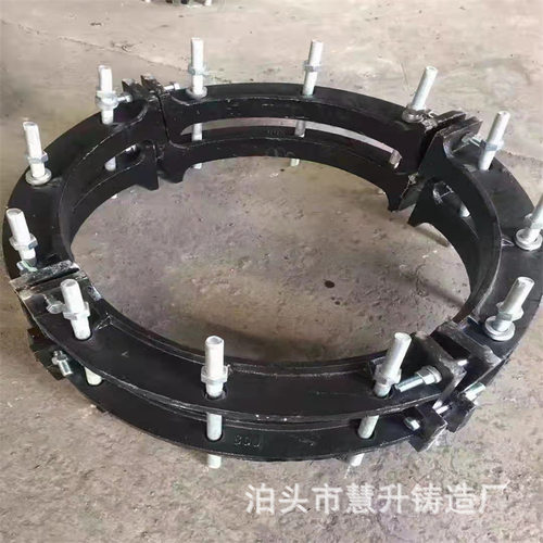 球墨铸铁卡子连接卡箍承插口哈夫节弯头加固防密封镀锌防锈卡箍式