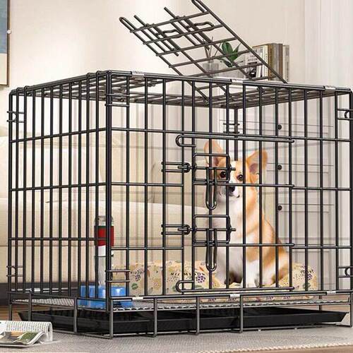 狗笼子中小型犬宠物笼围栏加粗加厚大型犬家用折叠狗窝车载笼猫笼