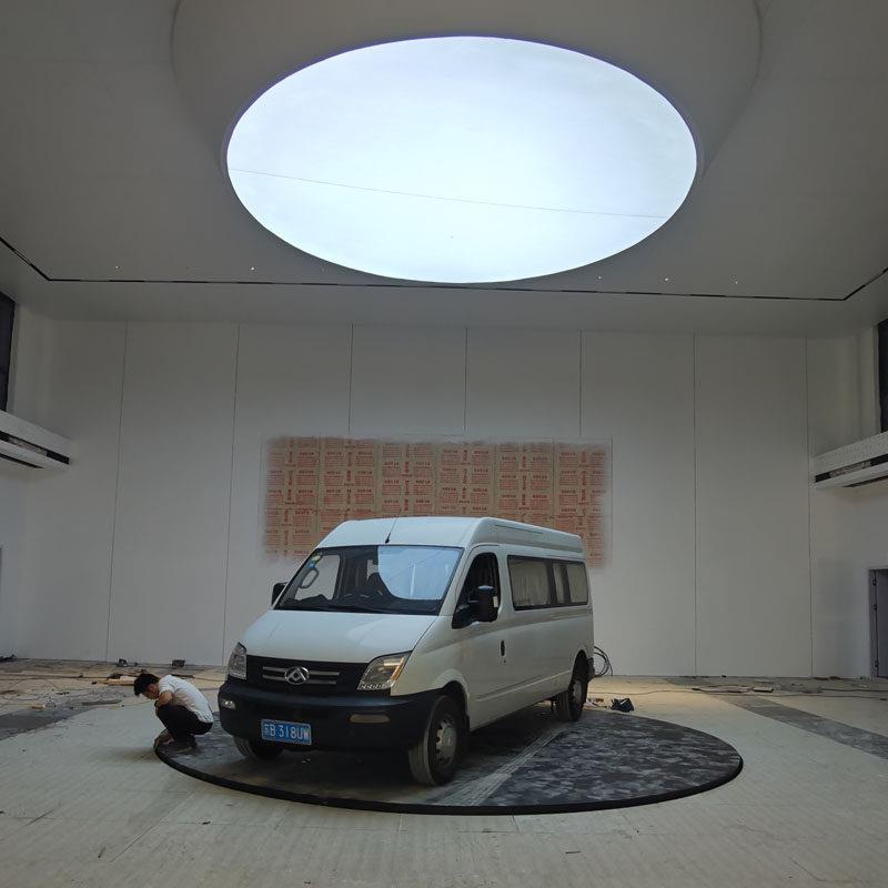 汽车展示全景转盘直播带货自动旋转台视频直播拍摄台小型升降舞台