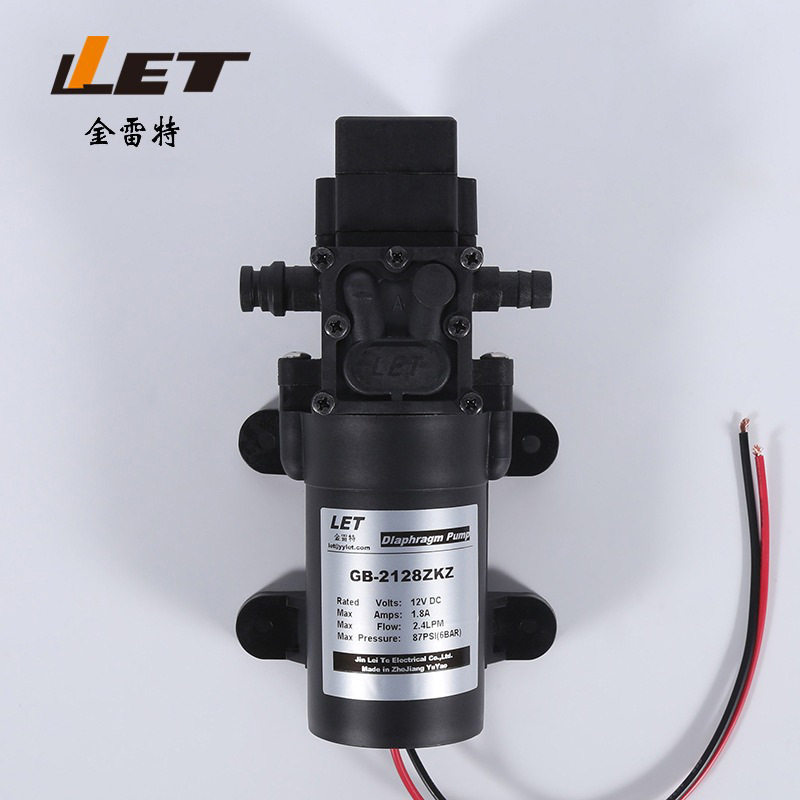 12V24V洗车微型隔膜泵GB-2128ZKZ农用高压洗车泵车用洗水泵