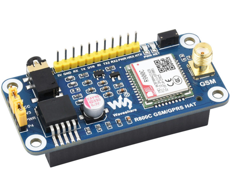 R800C GSM/GPRS HAT扩展板支持2G上网语音通话和短信收发等功能