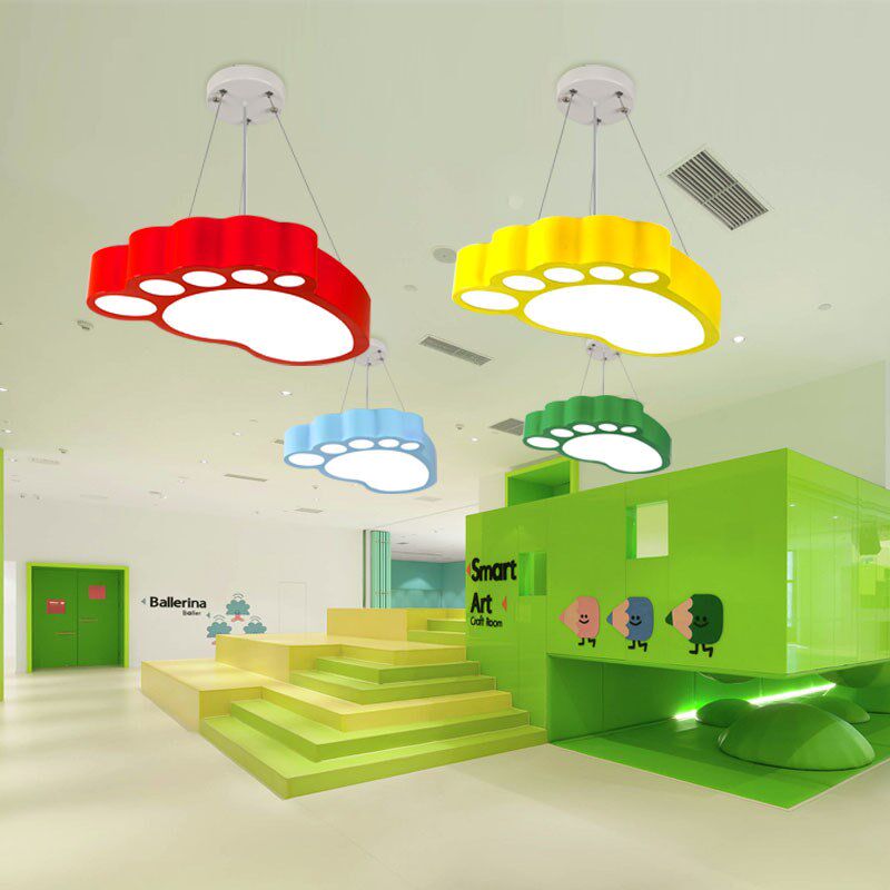 多彩幼儿园灯具 创意个性led吊灯卡通儿童房间灯早教室童装店灯饰