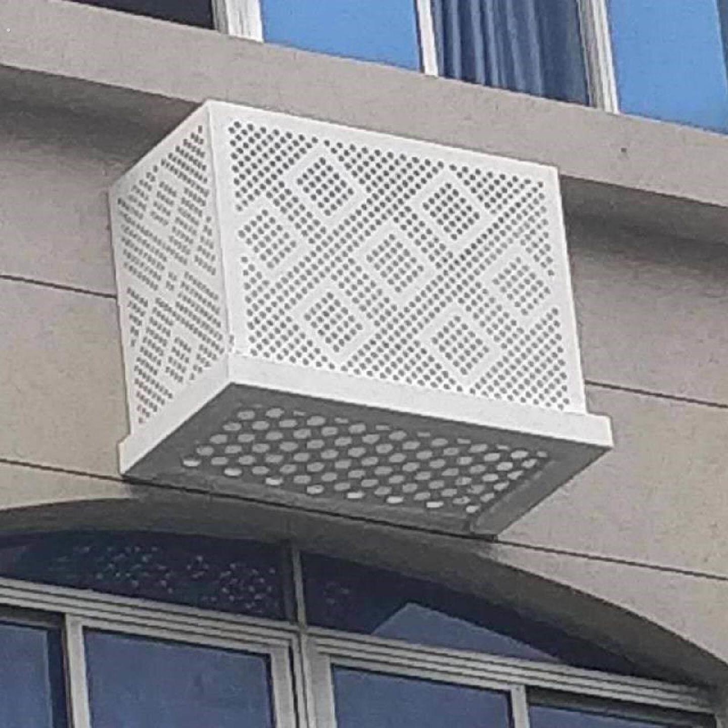 定制冲孔板镂空空调外机罩防护罩格栅门头幕墙穿孔单板盖板