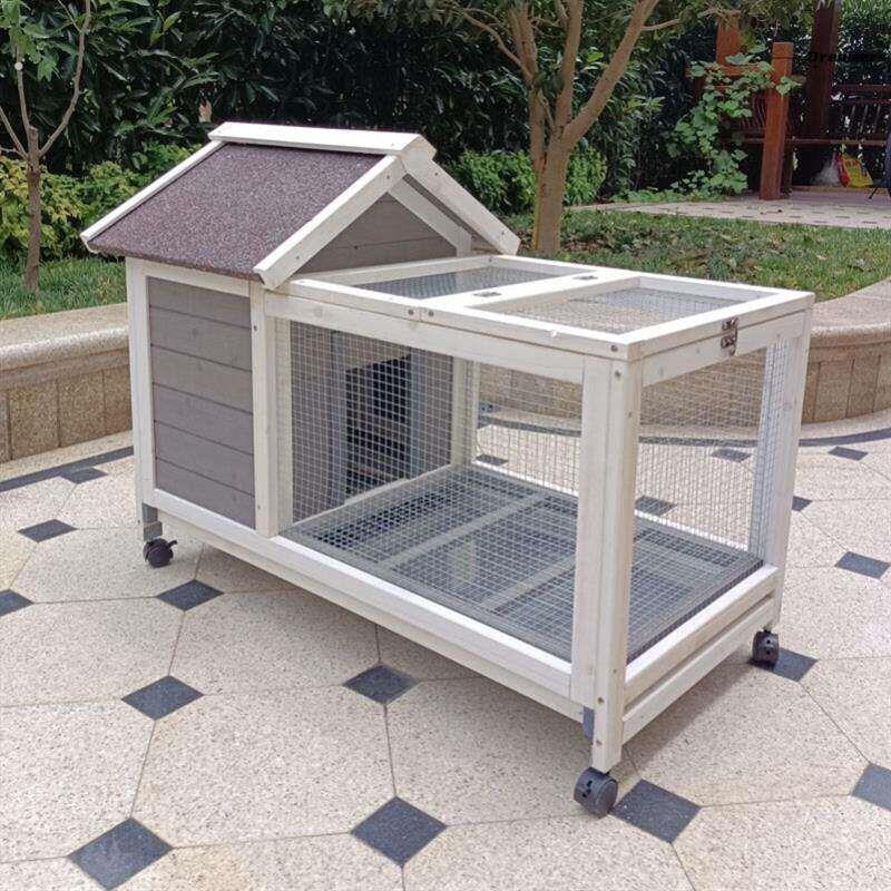 兔子窝木屋兔子窝木屋产房荷兰猪豚鼠窝兔子专用笼子防雨兔厂家