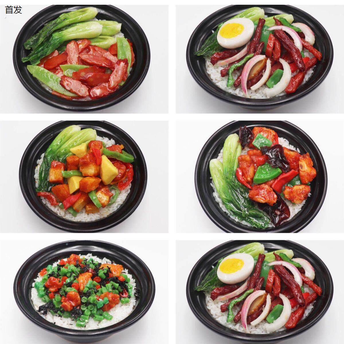仿真广东风味中餐食品米饭菜品煲仔饭模型