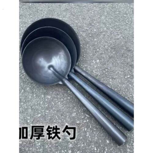 瓦工灰勺工地建筑专业黑铁勺 舀真石漆加厚长柄砂浆勺 贴砖污泥勺