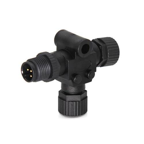 4个NMEA2000线缆连接器5芯 船用塑胶航空插头T型M12防水插头