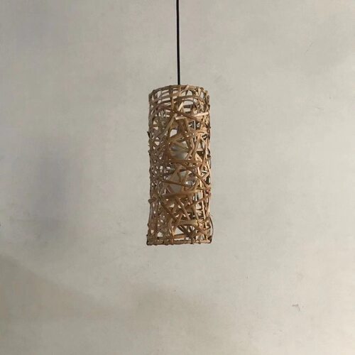 新中式仿古创意竹编灯笼茶室餐厅饭店藤艺竹艺布艺麻绳编织吊灯