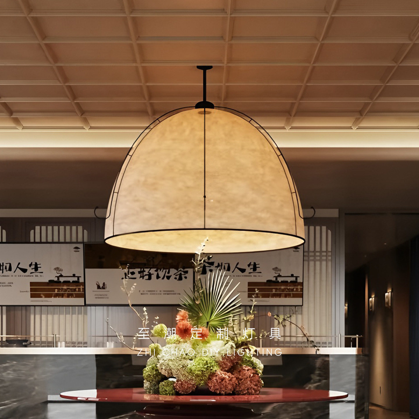 日式禅意餐厅吊灯复古橱窗客厅餐厅走廊阳台书房卧室民宿竹藤灯具