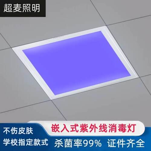 60*60吊顶灯 杀菌除螨灭菌平板灯600*600蓝光卫生间杀菌灯