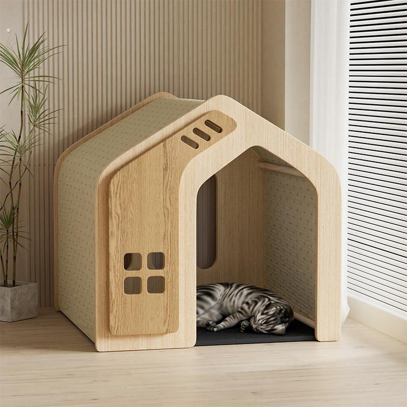 实木狗笼宠物猫窝四季通用泰迪博美柯基中小型犬狗屋房舍别墅子窝