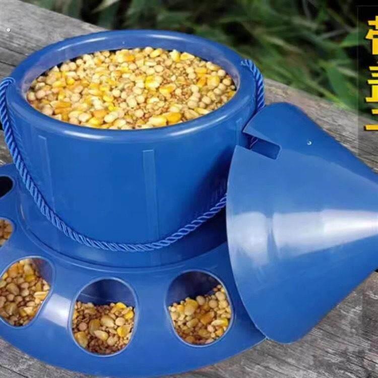 鸡食槽自动漏食器鸡鸭鹅下料器防撒食槽鹌鹑料桶鸽子吃食盒喂食器