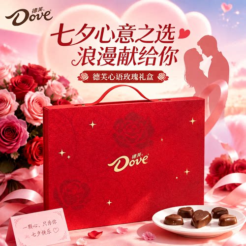 德芙玫瑰心语牛奶巧克力礼盒