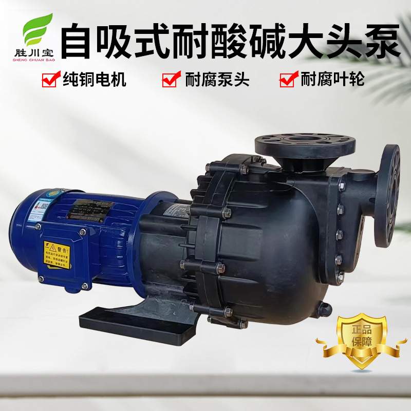FRPP耐腐蚀大头泵塑料化工泵抽酸泵槽外泵卧式耐酸碱自吸泵马肚泵