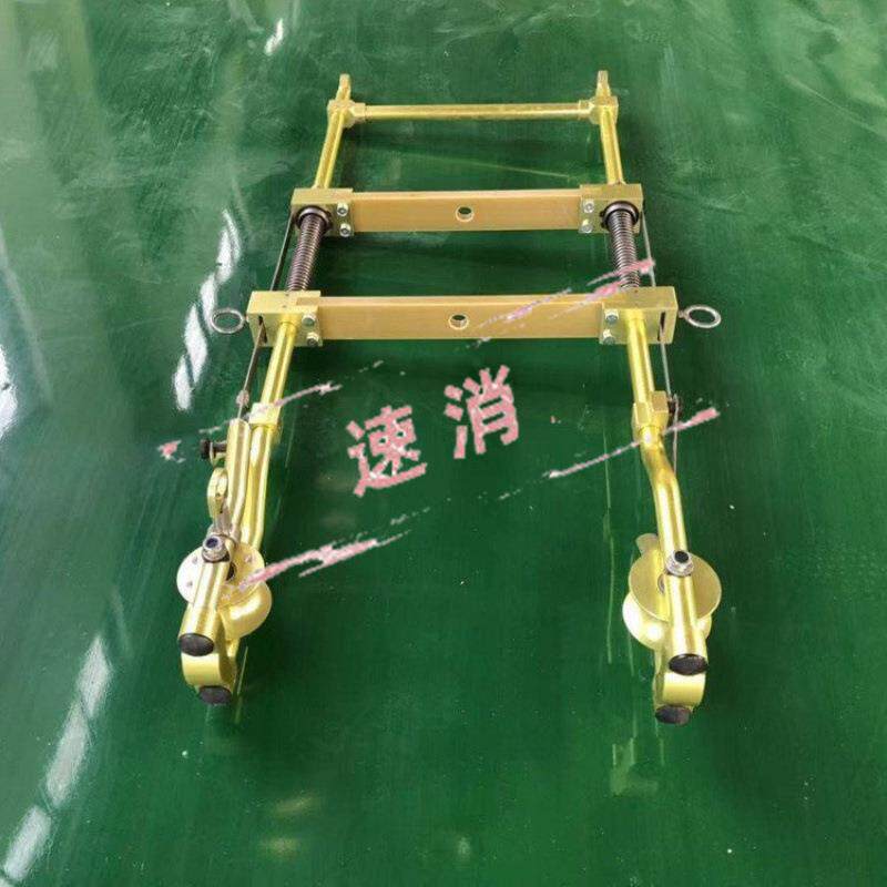自动闭锁式挂梯带滑轮挂钩式单线飞车电力施工铝合金软梯头