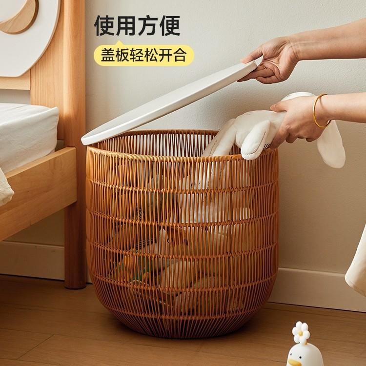 洗衣篮家用脏衣篓卧室日式脏衣筐脏衣篮浴室藤编仿衣服收纳筐