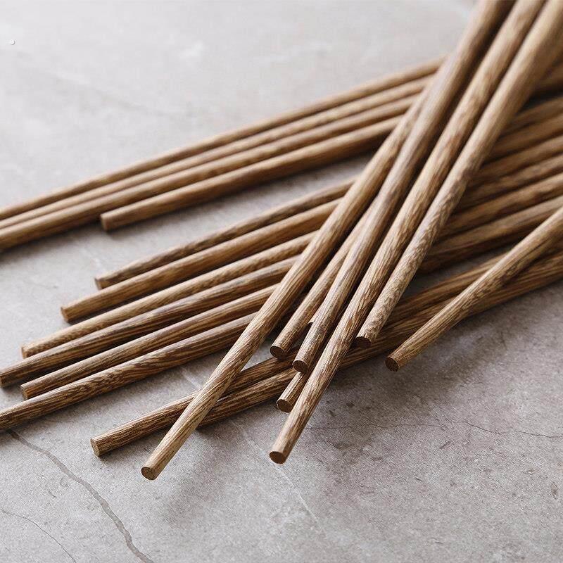 鸡翅木筷子10双家庭套装家用防滑木质快子实木高档餐具无漆无蜡