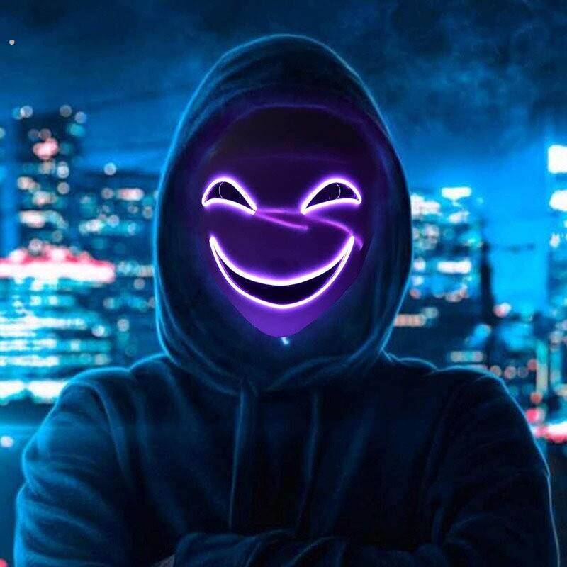 笑脸面具发光漆黑的子弹微笑蛭子影胤面具全鬼脸黑之契约者万圣节