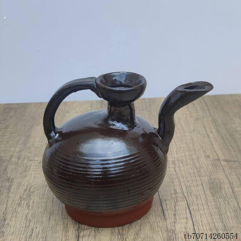 家用小土罐仿古酒燎子烧酒壶小号暖酒壶陶土老式酒罐粗陶老酒壶复