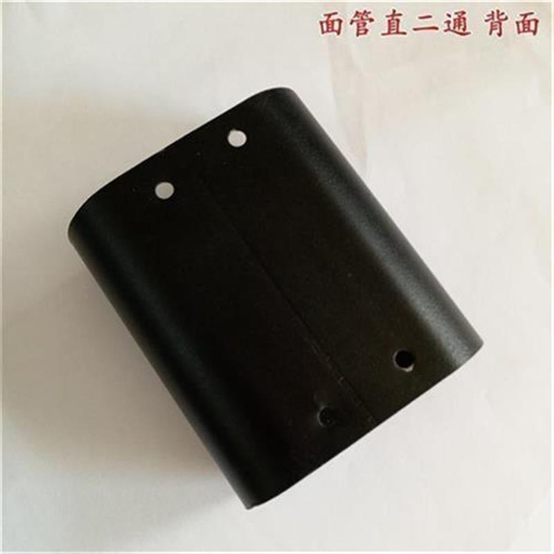 阳台护栏连接件4080面管接头腰圆管锌钢配件直二通面管栏杆配件特