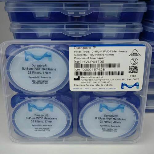 HVLP04700默克密理博Millipore亲水滤膜 PVDF膜过滤器孔径0.45μm